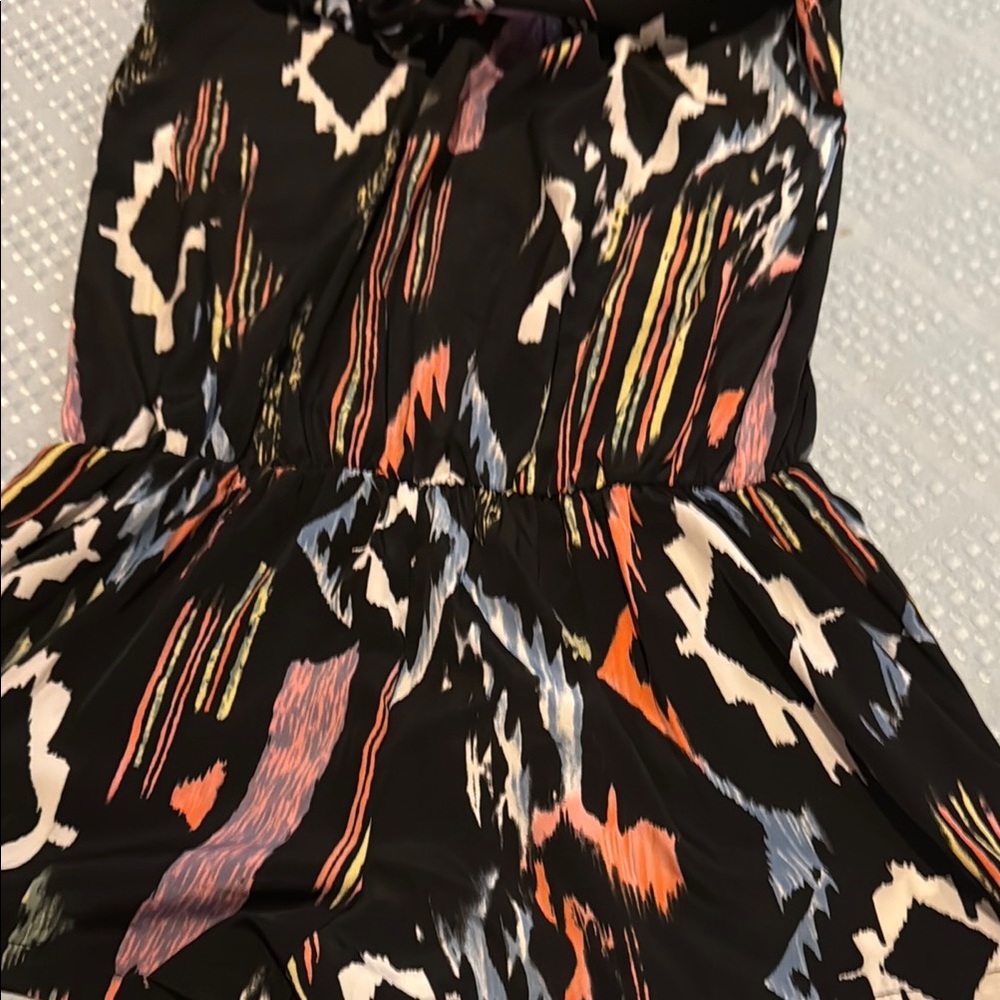 Black Patterned Sleeveless Jumpsuit - image 5